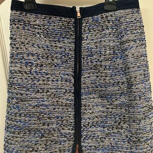 J. Crew Navy Blue Tweed Skirt